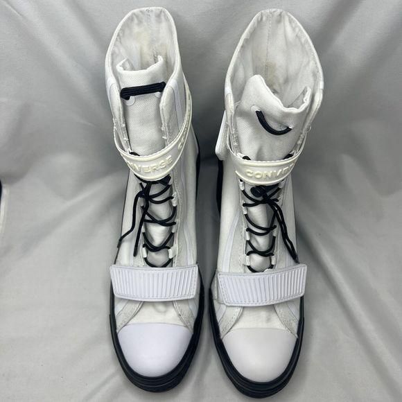 Converse All Star Chuck Taylor GR82 Platform Heel Boot Size 10 Womens White Shoe - Picture 3 of 14